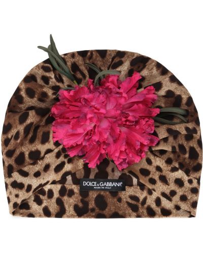 Sombrero con estampado leopardo Dolce & Gabbana marrón