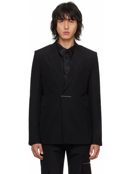 Черный пиджак узкого кроя Givenchy