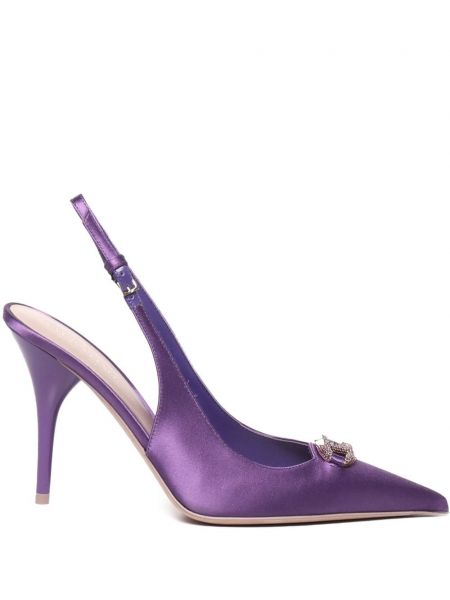 Slingback pumper med stropper Valentino Garavani lilla