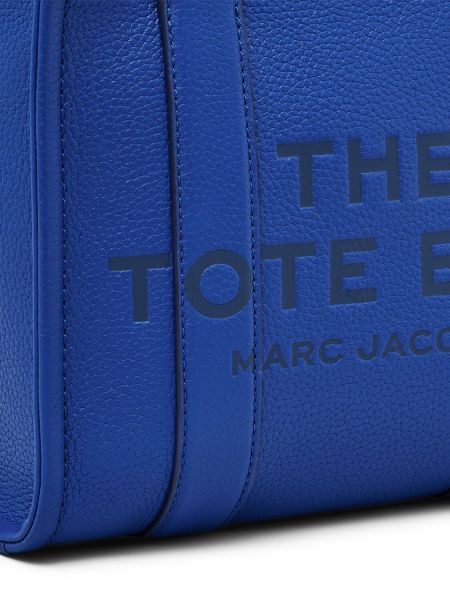 Kožená shopper kabelka Marc Jacobs modrá