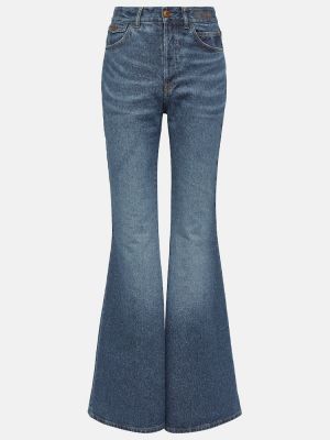 Zvonové džíny s vysokým pasem Chloé modré