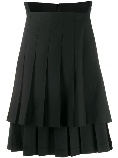 Plisovaná sukně na zip Comme Des Garçons Pre-owned - černá