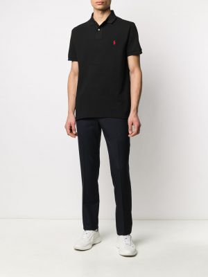 Polo krekls ar izšuvumiem Polo Ralph Lauren melns