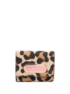 Peňaženka s potlačou s leopardím vzorom Dsquared2