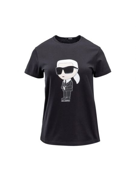 Koszulka bawełniana Karl Lagerfeld czarna