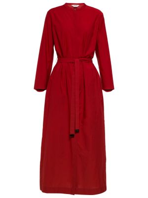 Sukienka midi bawełniana S Max Mara, czerwony