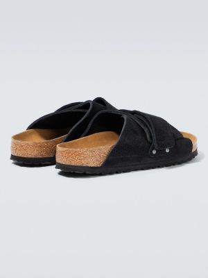 Sandały zamszowe Birkenstock czarne