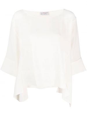 Asymmetrisk blus Alberto Biani vit