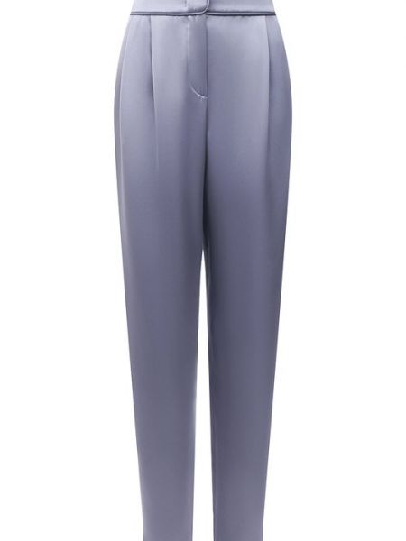 Шелковые брюки Giorgio Armani голубые