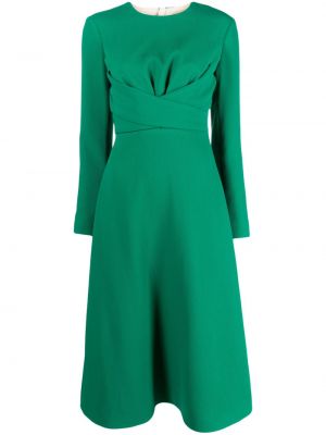 Μίντι φόρεμα από κρεπ Emilia Wickstead πράσινο