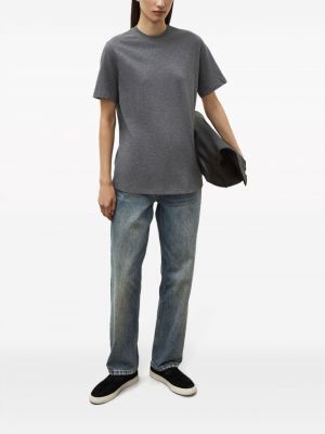 T-shirt aus baumwoll mit rundem ausschnitt 12 Storeez grau
