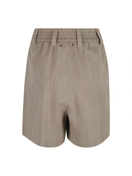 Pantalones cortos de algodón de espiga plisados Golden Goose