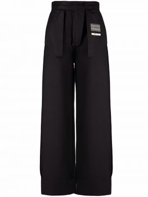 Pantaloni cu picior drept Mm6 Maison Margiela negru