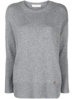 Кашмирен пуловер Valentino Garavani сиво