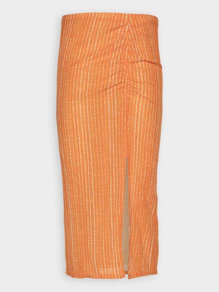 Długa spódnica Tom Tailor Denim pomarańczowa