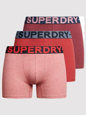 Boxers de algodón Superdry rojo