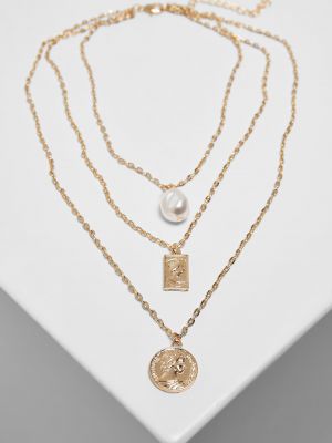 Náhrdelník s perlami Urban Classics Accessoires zlatý