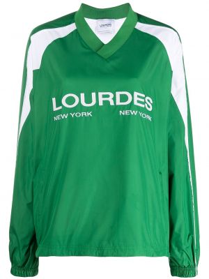 Jersey manga larga de tela jersey Lourdes verde