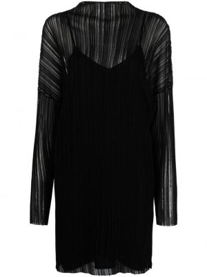 Caurspīdīgs mini kleita Anine Bing melns
