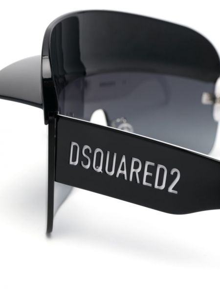 Okulary przeciwsłoneczne z nadrukiem oversize Dsquared2 Eyewear czarne