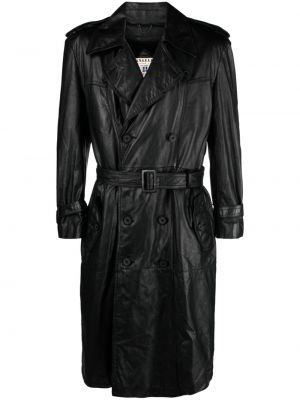 Kožený kabát A.n.g.e.l.o. Vintage Cult černý