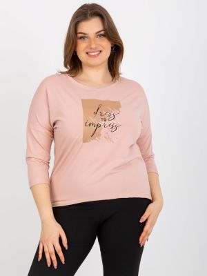 Tricou cu inscripții cu imagine Fashionhunters roz
