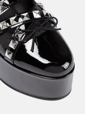 Szegecses platform talpú balerina cipők Noir Kei Ninomiya fekete