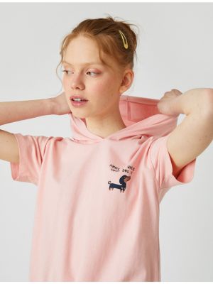 Tričko s krátkými rukávy Koton růžové