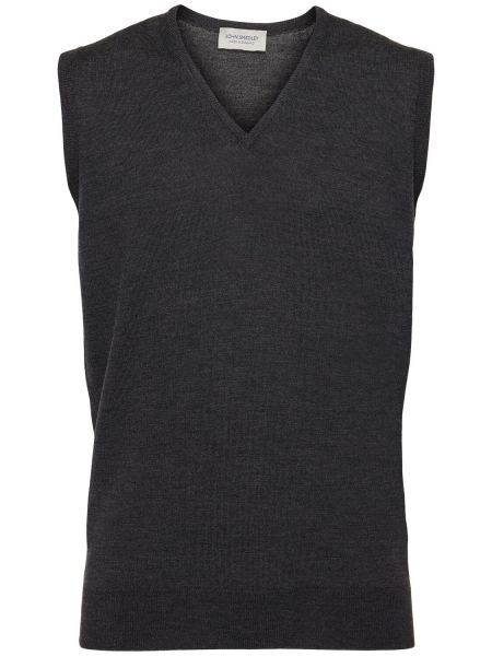 Ull vest John Smedley svart