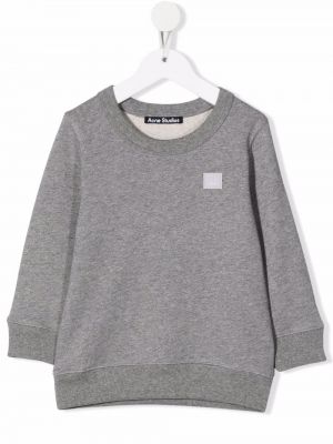 Bomull hettegenser for jenter Acne Studios Kids grå