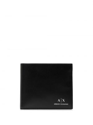 Portefeuille à imprimé Armani Exchange noir