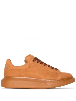 Overdimensjonert semsket skinn sneakers Alexander Mcqueen brun