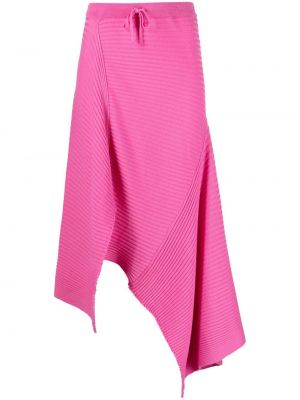 Spódnica wełniana asymetryczna Marques'almeida różowa