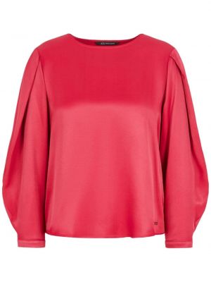 Bluză din satin cu mâneci lungi Armani Exchange roz