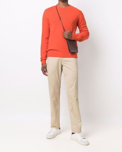 Jersey de tela jersey de cuello redondo Sebago naranja