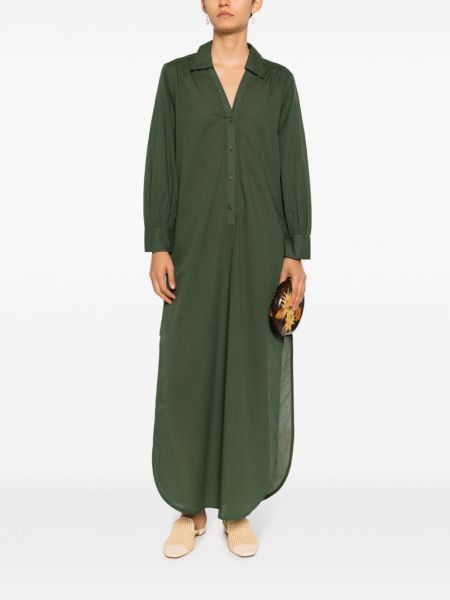 Robe longue en coton avec manches longues Adriana Degreas vert