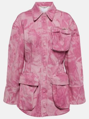 Giacca di jeans camouflage Blumarine rosa