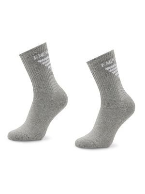 Hlačne nogavice melange Emporio Armani siva