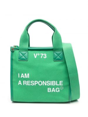 Чанта за ръка с принт V°73 зелено