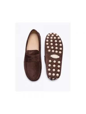 Loafers de ante con plataforma Tod's marrón