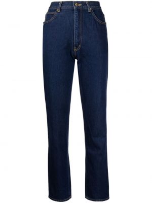 Straight fit džíny s výšivkou Saint Laurent Pre-owned modré