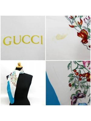 Bufanda de seda Gucci Vintage blanco