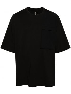 Kokvilnas t-krekls ar kabatām Thom Krom melns