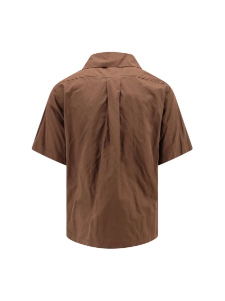 Camisa con botones con cuello alto Hevo marrón