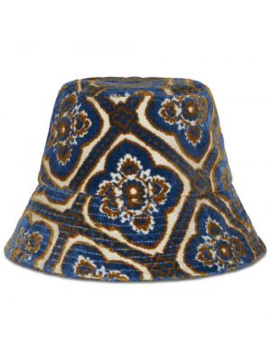 Žakárový klobouk Etro modrý