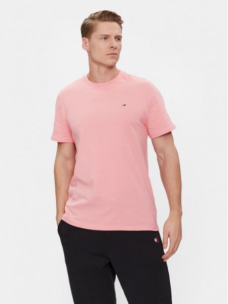 Класическа тениска Tommy Jeans розово