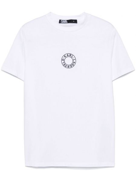 T-shirt med rundhals Karl Lagerfeld hvid