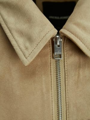 Usnjena jakna Jack & Jones rjava