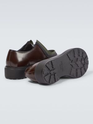 Pantofi loafer din piele Prada maro