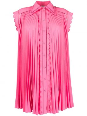 Плисирана мини рокля Claudie Pierlot розово